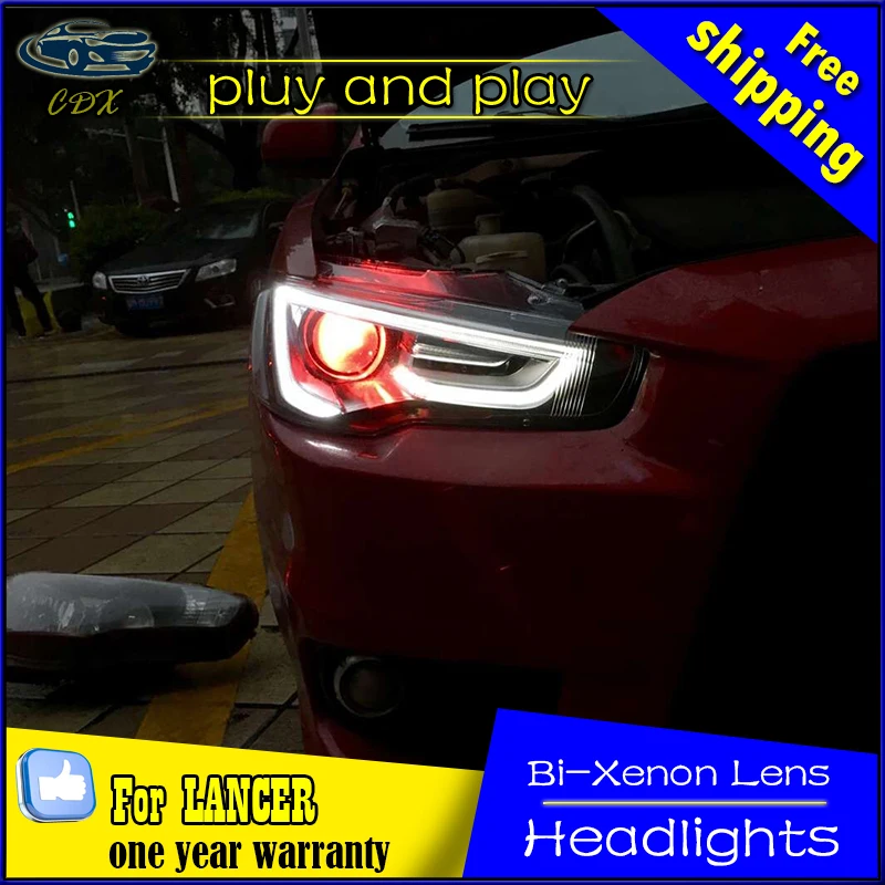 

CDX Car Styling for Mitsubishi Lancer Headlights 2009-2016 EX LED Headlight LED DRL Bi Xenon Lens High Low Beam Parking