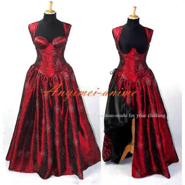 

Sexy Gothic Lolita O Dress The Story Of O With Bra Satin Maid Dress Cosplay Costume Custom-made[G630]