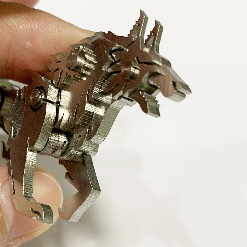 Творческий 3D модель Съемная Повезло Бог Зверь волк готовый продукт не сборки разведки Игрушечные лошадки Коллекция с Дисплей коробка