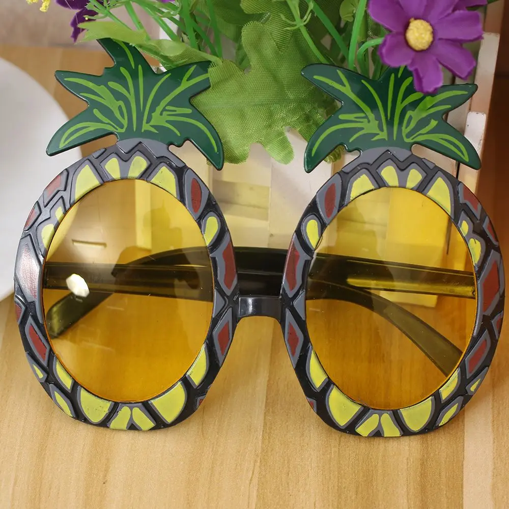 Hawaiian Adult Pineapple Glasses Beach Hula Party Sun Glasses Fancy