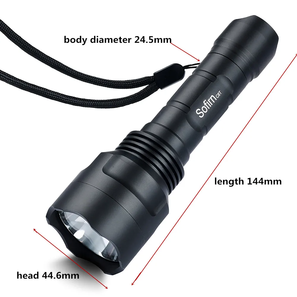 Sofirn Новый C8 тактический светодиодный фонарик 18650 CREE XPL2 xpl Привет мощный вспышка