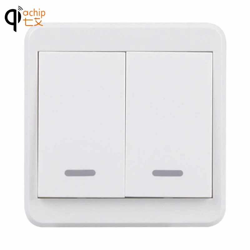 UK Plug WiFi Smart Switch 2 Gang Light Wall Press Switch ...
