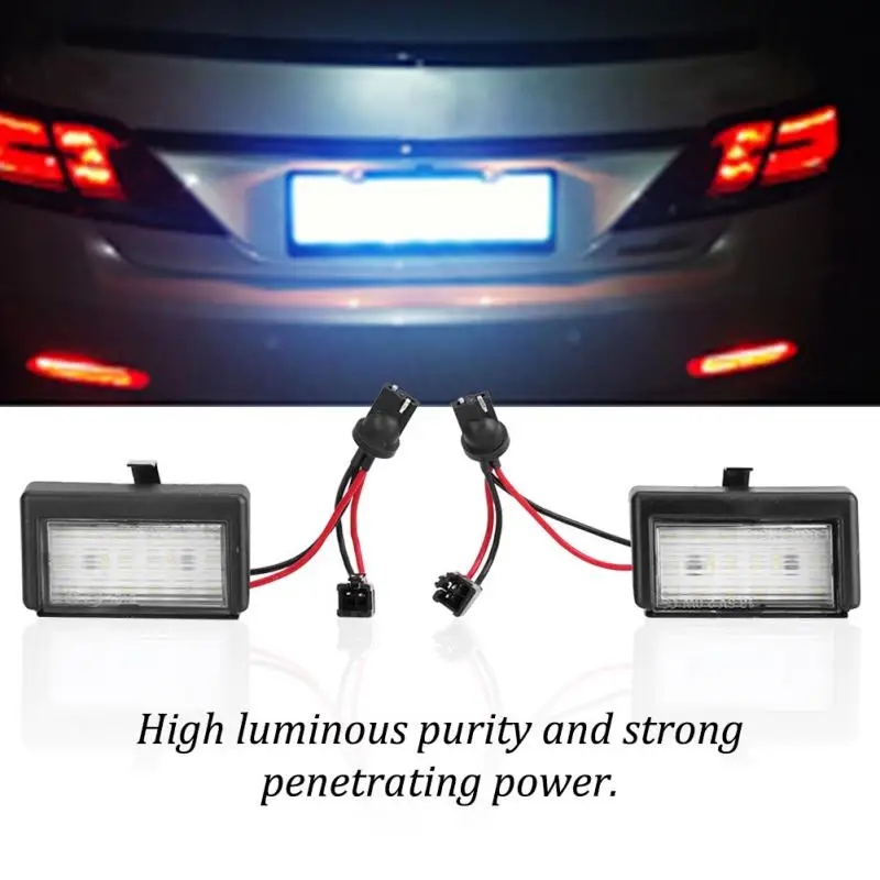 Buy 1 Pair of LED Rear License Number Plate Light Lamp
