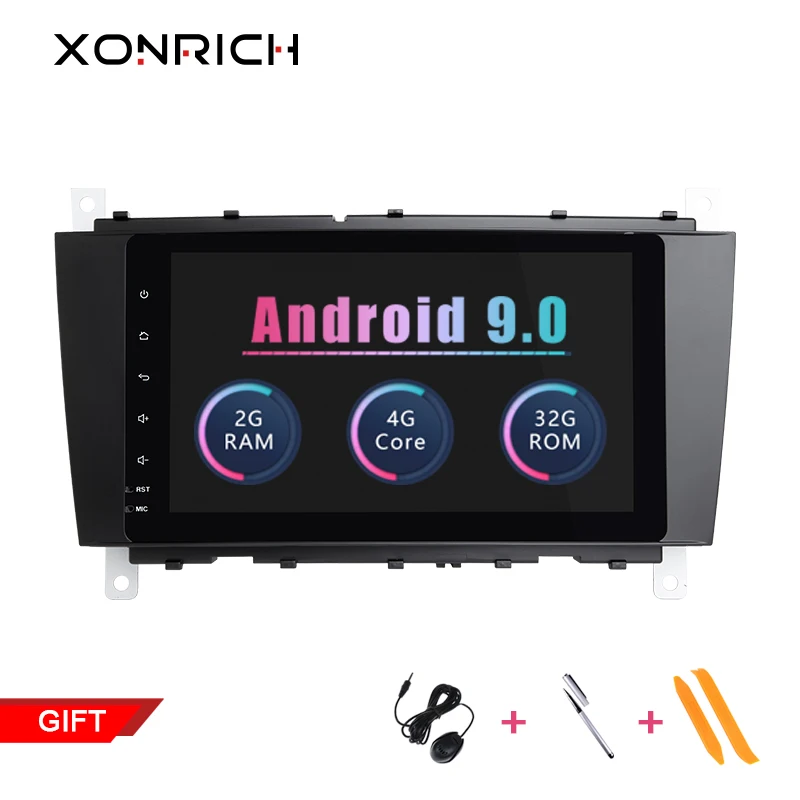 Xonrich автомобильный мультимедийный плеер 2 Din Android 9,0 gps авто для Mercedes Benz/Sprinter/W203/W209/A180/виано/Вито/A-class ISP