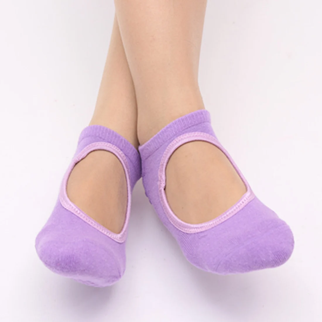 Buy 2018 NEW Round Yoga Socks Ladies Ballet Dancing socks Anti slip sports