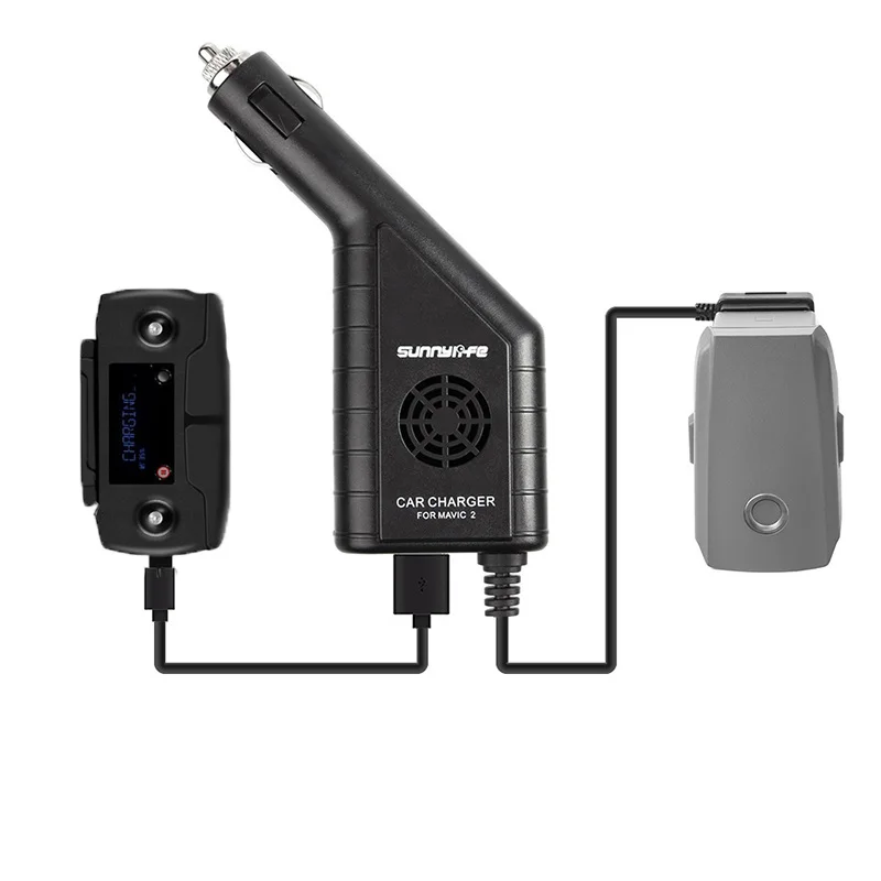 2 в 1 Автомобильное зарядное устройство для дрона с usb портом и пультом