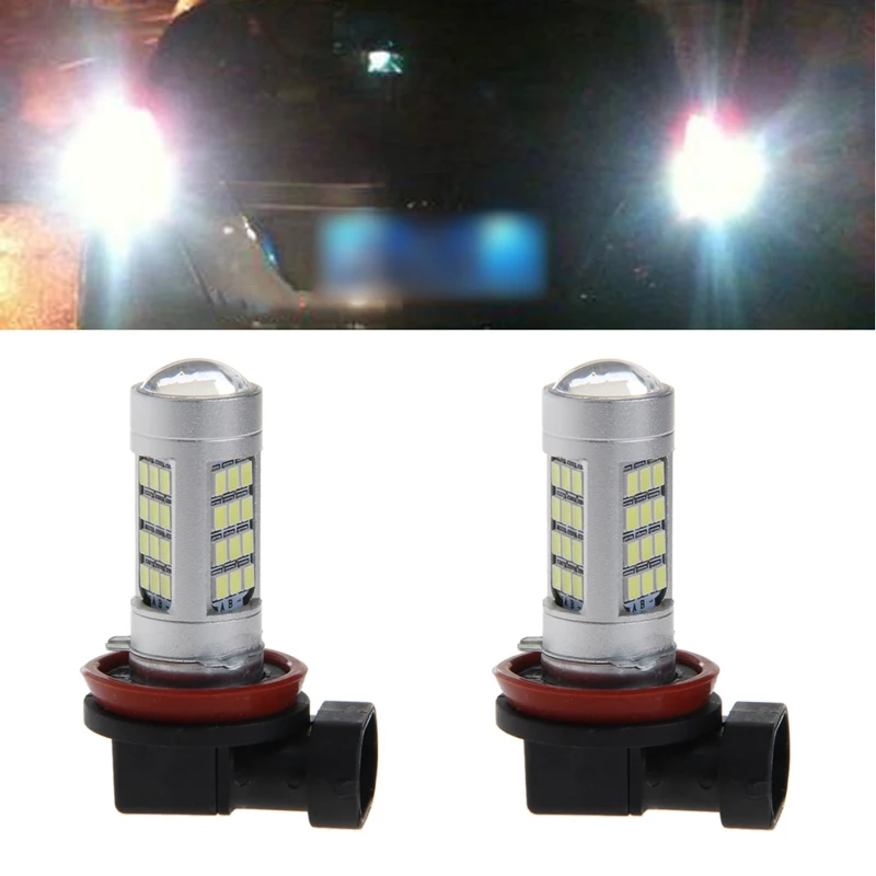 

1 Pair DC 12V H8/H11 2835 42 LED White Car Fog Light Bulb 6500K 840lm Lamp