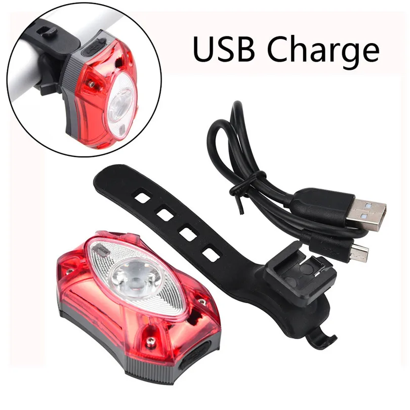 Hot Bicycle Lights USB Rechargeable Rear Tail Bike Light Waterproof Bright LED Safety Bicycle TailLight Night Cycling #3f26 (7)
