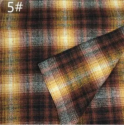 

6colour Twill weave blended plaid wool fabric coat pants Party printing super hollandais sequin design college fabric A289