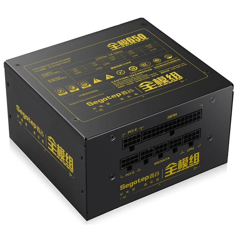 Segotep كامل Modular650 550 W نشط PFC ATX الألعاب امدادات الطاقة مع انخفاض الضوضاء 120 مللي متر مروحة ل كمبيوتر مكتبي PC حالة ألعاب