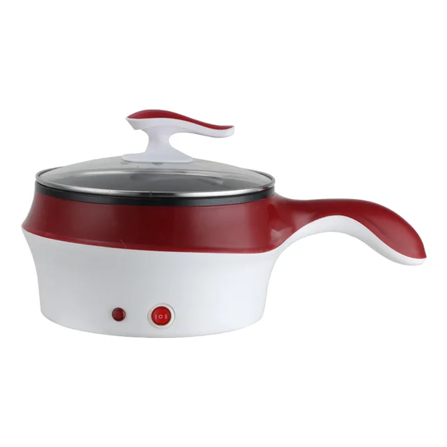 A,1.5L Mini Electric Skillet Non stick Rice Cooker with Steamer Multi