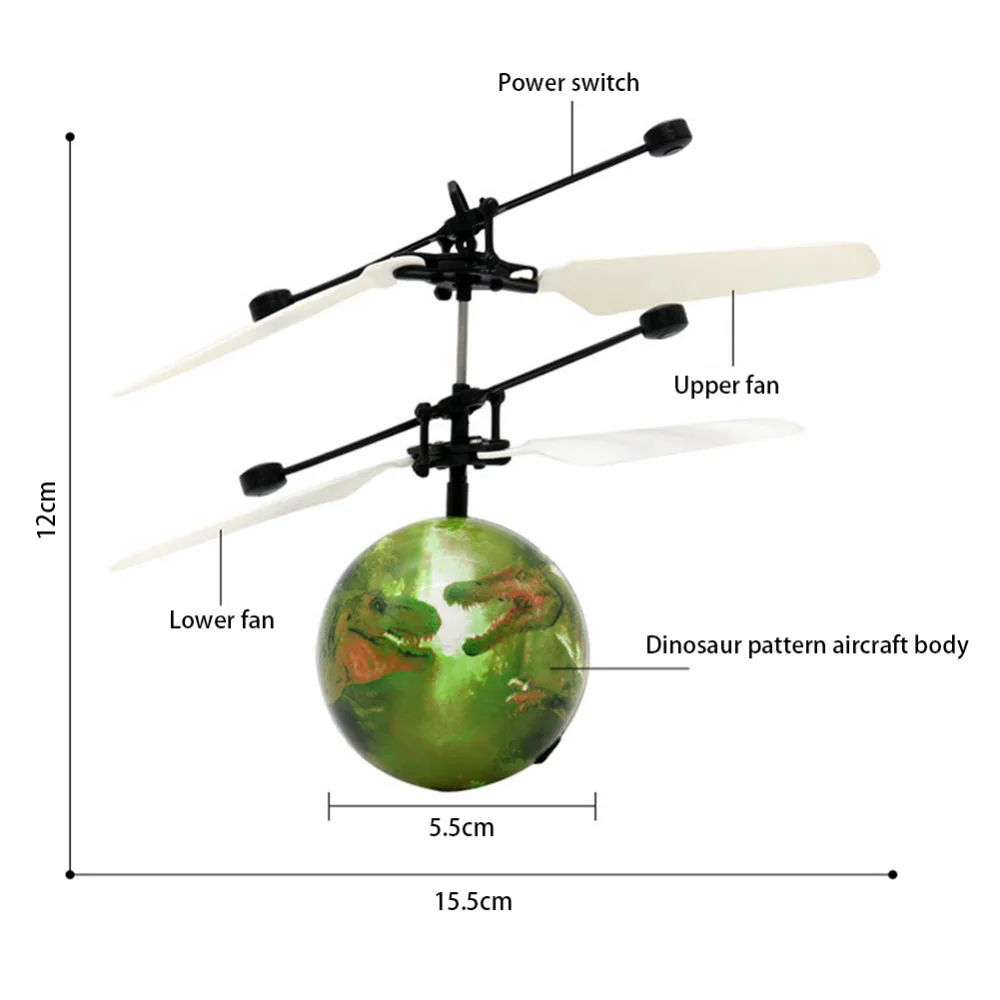 Красочный летающий шар вертолет RC летающий шар беспилотный шар-Вертолет Встроенный Блестящий светодиодный свет летающие игрушки для детей