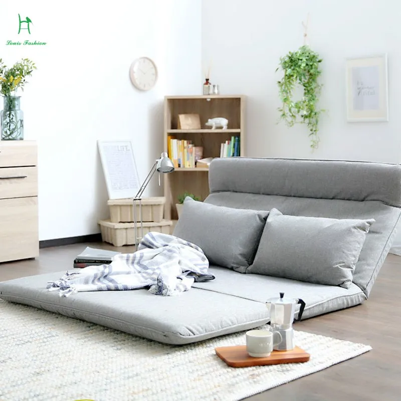 The new Japanese style tatami folding sofa bed cloth bedroom lounger