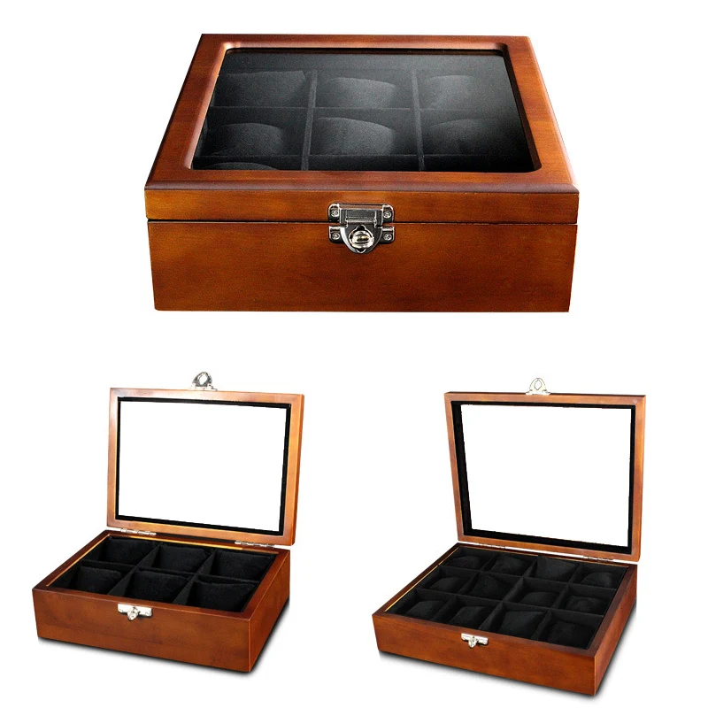 

Luxury 6,9,12 Slots Handmade Wood Watch Box Wood Clock Box Watch Case Time Box for Watch Holding