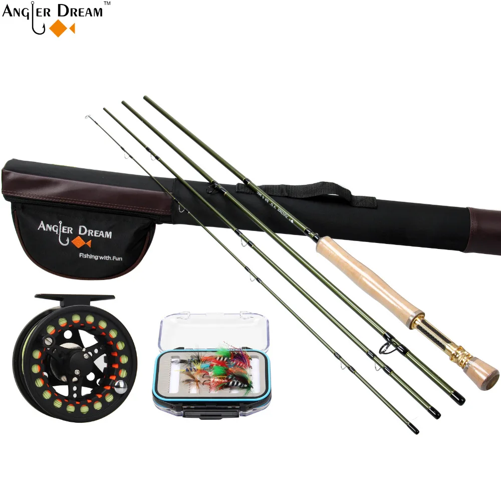 Fly Fishing Rod Combo 7.5/8.3/9FT 3/4/5/8WT Carbon Fiber Fly Rod with