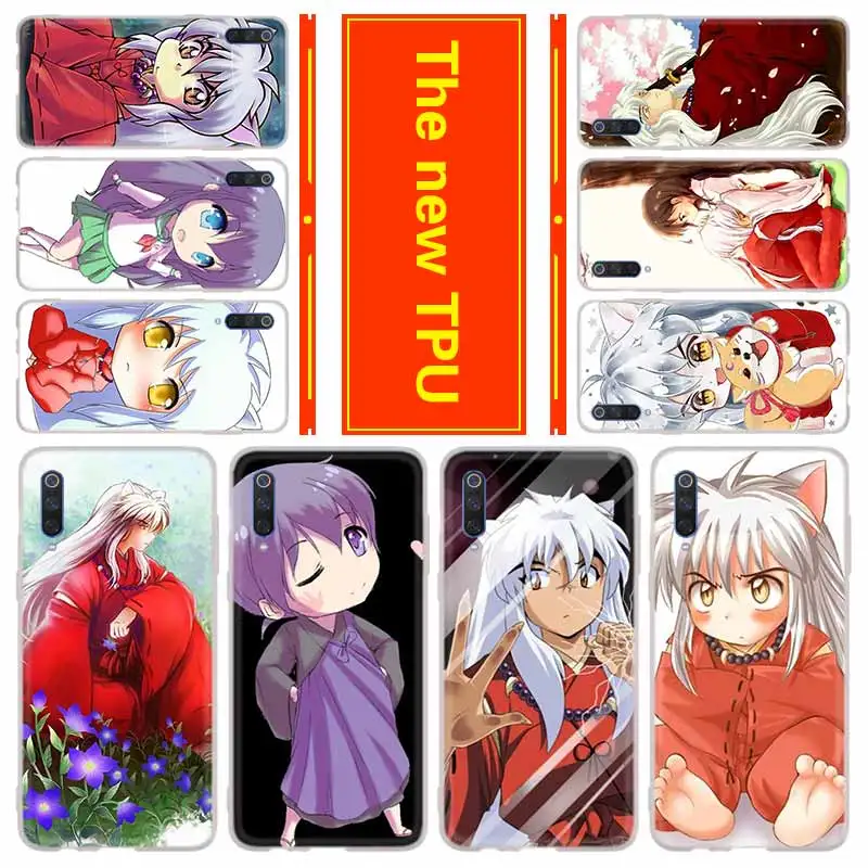 Soft Silicone Case For Xiaomi Mi 12 11 10 8 A3 A2 Cc9 Lite 9 11Pro 6x Ultra Cover Cartoon Anime Inuyasha | Мобильные телефоны и