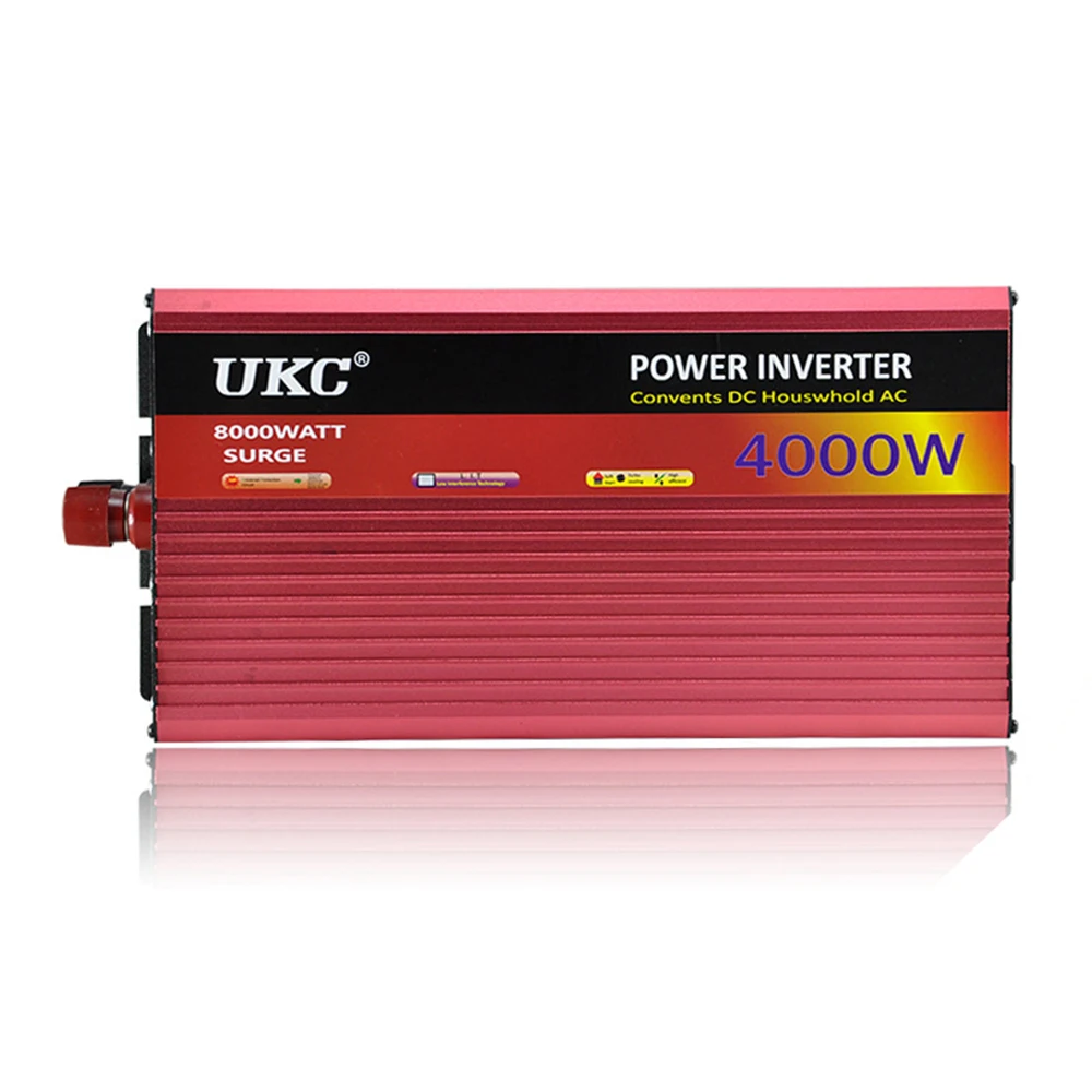 UKC 12V 4000 W/4 кВт модифицированный инвертор синусоидальной волны, 12V 110V автомобильный инвертор с кабелем аккумулятора, полная защита|inverter with battery|wave invertersine wave inverter | АлиЭкспресс