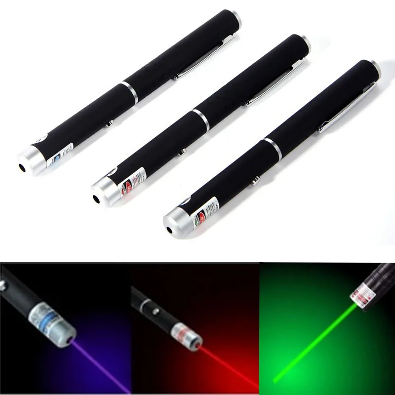 Red Green Blue Purple Laser Pointer 1mw 5mw High Power LED Torch Light  Powerful Pen Flashlight Lazer Point for Teaching Playing