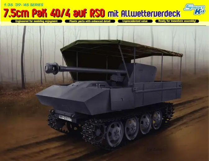 Дракон модель 6679 1/35 масштаб 7,5 см PaK 40/4 auf RSO mit Allwetterverdeck