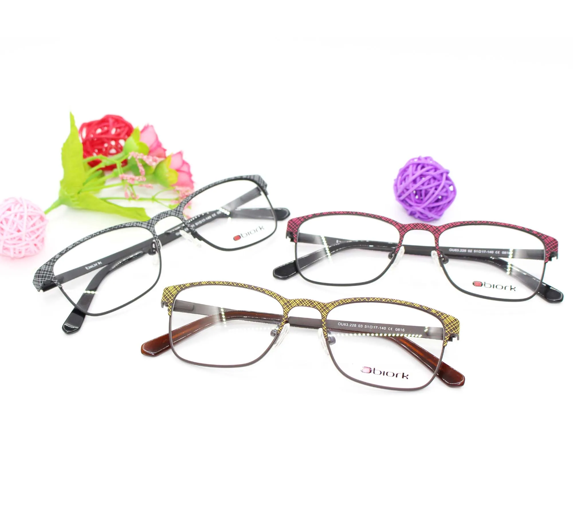 2018 Newest Euro Fashion Double Colored Trendy Eyewear Glasses Optical Framesfashion optical