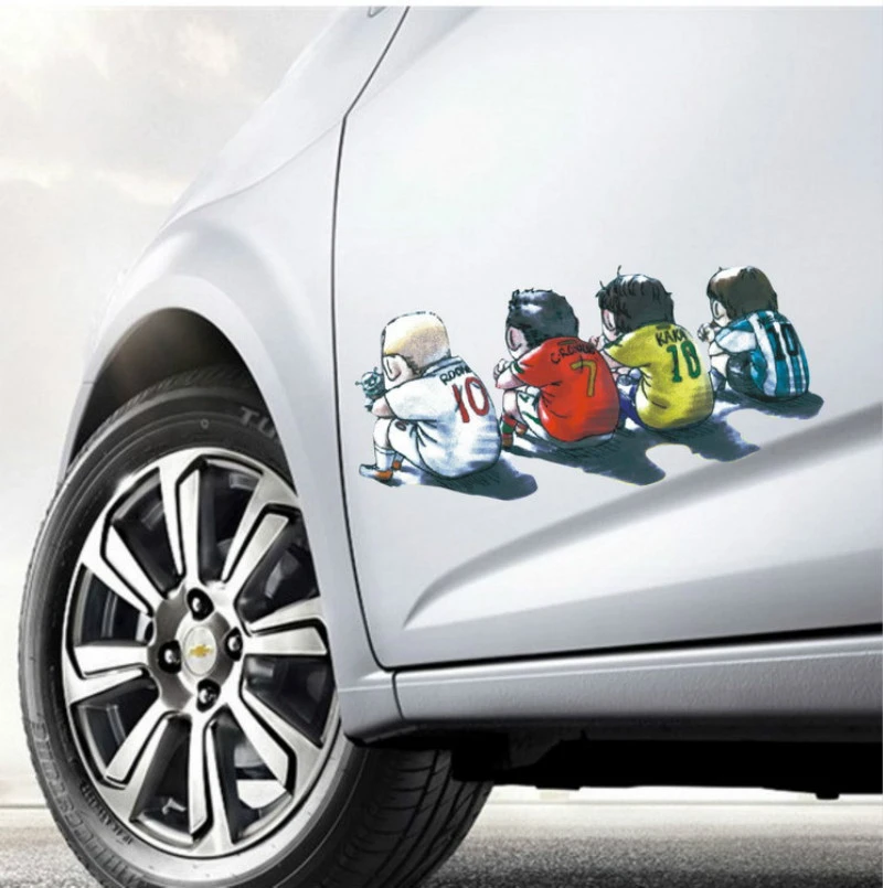 23センチ 11センチ車ステッカーサッカー赤ちゃんフィギュアメッシロナウドバック影ビニールデカールパーソナライズ面白い防水ステッカー Decal Car Stickers Decal Wall Stickerdecal Aliexpress