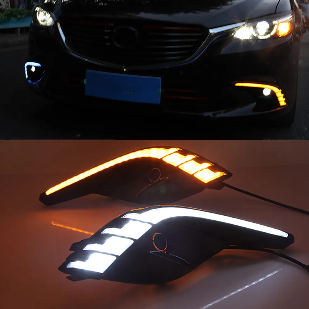Мигающий автомобиль 2 шт. DRL для Mazda 6 Mazda6 Atenza 2016 2017 2018 светодиодный дневные ходовые