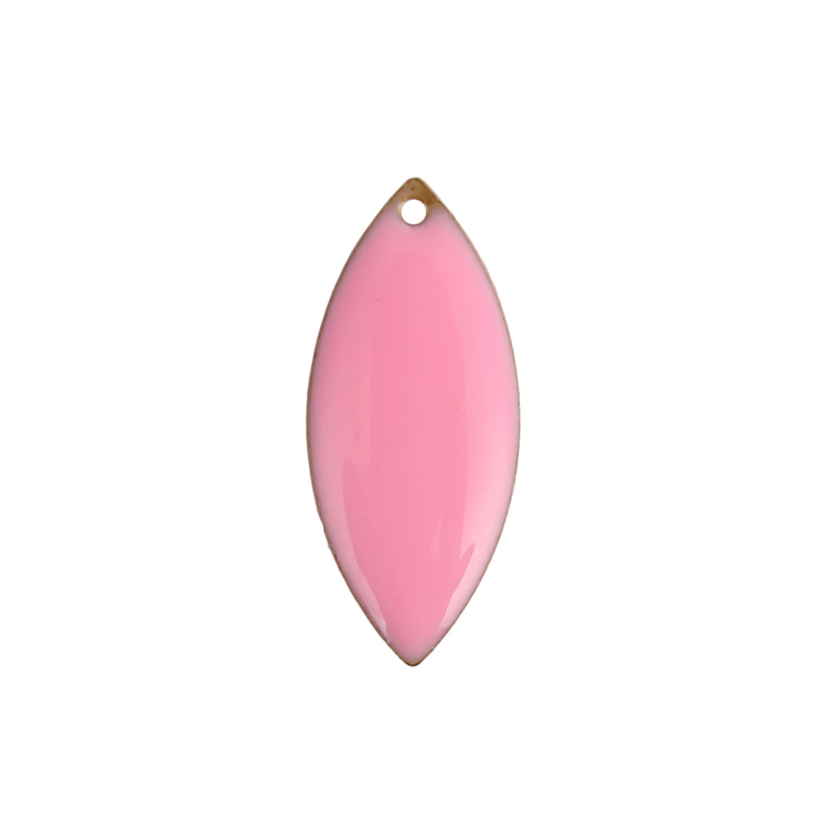 

Copper Enamelled Sequins Charms Marquise Unplated Pink Enamel Leaf Ellipse Charm Pendant For Women DIY Earrings Necklace, 10 PCs