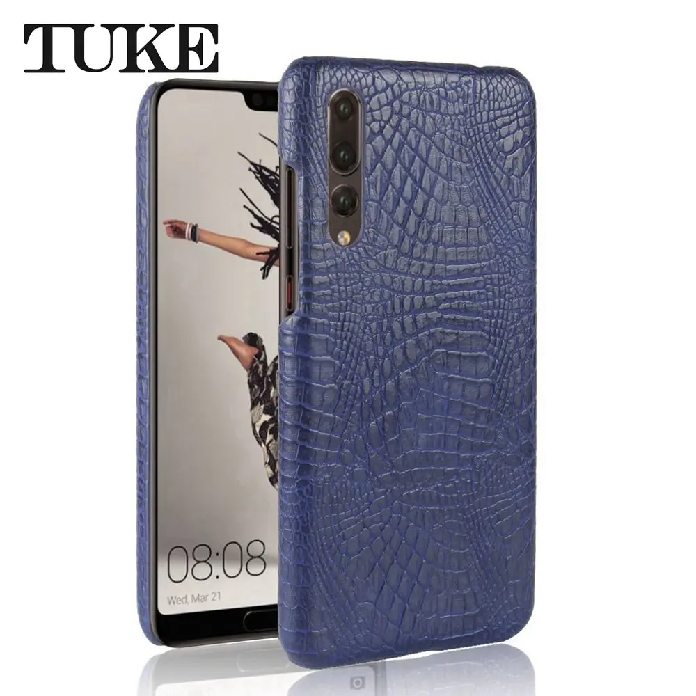 

TUKE Crocodile Pattern Case for Huawei P20 Pro Hard PC Back Cover For Huawei P20 Plus Coque for Huawei P20pro Leather Funda Etui