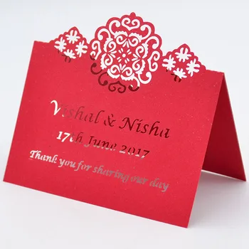 

Place cards laser cut for wedding party decorations table card free customize names and date
