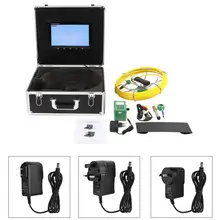 Труба инспекции эндоскопа системы видео камера 1" lcd 6LED 20 м кабель канализационная инспекционная система 100-240 В Borescopes