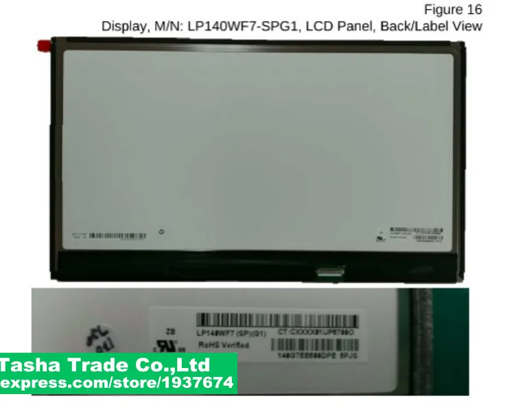 

LP140WF7-SPG1 For LG NT-14Z980 gram 14Z980 Notebook 14 inch LCD screen LP140WF7 SPG1 LED LCD screen IPS matrix