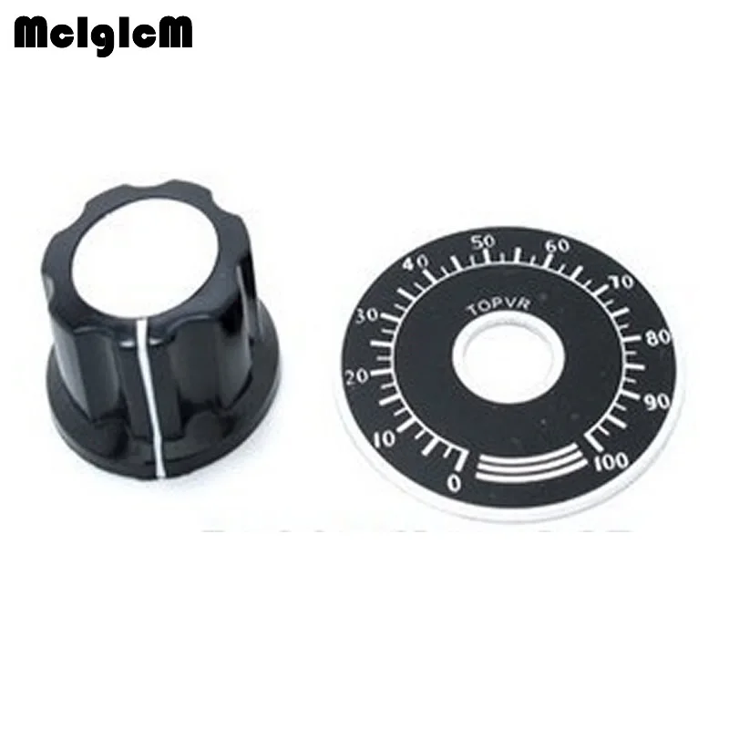 100 sets A03 dial knob + MF-A03 bakelite knob with scale plate / sheet scale digital potentiometer