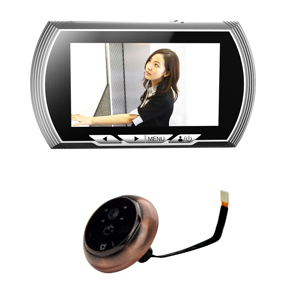 

4.3 inch video peephole door camera 1.0M pixels door camera PIR Motion Sensor IR Night vision NO Disturb Mode 140 degree viewer