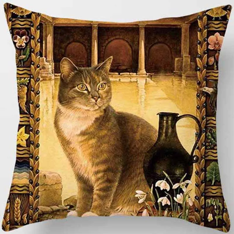 Горячая Распродажа, милый чехол для подушки с изображением кошек, квадратный чехол для подушки с милым мультяшным Кроликом, наволочки, размер 45*45 см