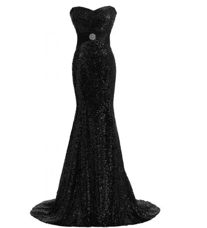 VENSANAC 2018 Crystals Pleat Sash Strapless Long Mermaid Evening Dresses Sequined Sweep Train Party Prom Gowns VENSANAC 2018 Crystals Pleat Sash Strapless Long Mermaid Evening Dresses Sequined Sweep Train Party Prom Gowns