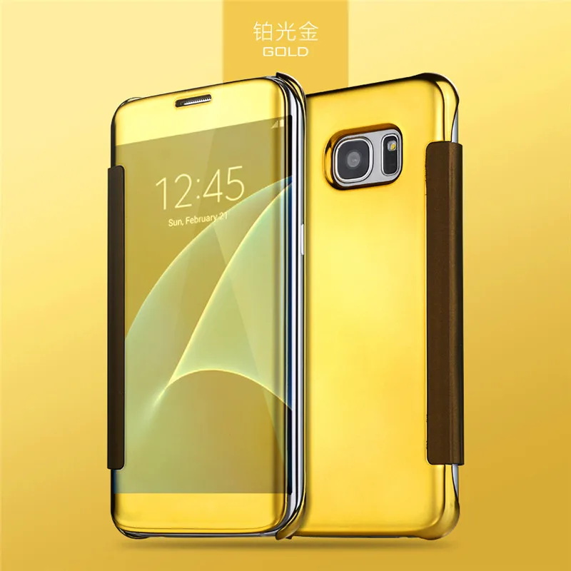 

Mirror Case For Samsung S 7 S7 View Window Plating Leather Cover Flip Case for Samsung Galaxy S7 G930 G930F Plating Cases Covers