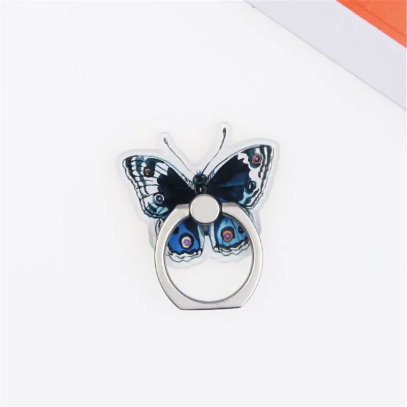 UVR Cartoon Butterfly Insect Phone Stand Mobile Finger Ring 360 Degree Rotation Holder For IPhone X 7 Plus Samsung Xiaomi