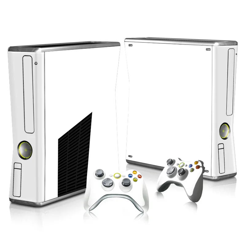 

Simple color skin Sticker Cover For Microsoft Xbox 360 Slim Decal Skin Console & 2PCS Controller Skin Sticker