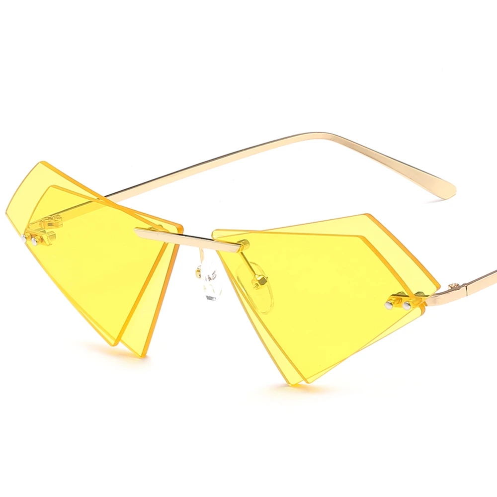 Модные уникальные очки с треугольной оправой для ночного видения, очки для вождения для женщин, желтые очки, бренд lunetes de vision nocturne 7763CJ - Цвет оправы: NO.4Night vision