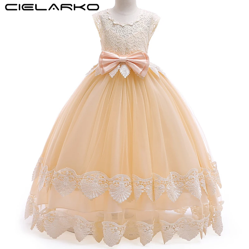 Cielarko Girls Party Long Dress Formal Lace Kids Prom Ball Gown for Princess Tulle Wedding Birthday Dress Style Children Frock цена Cielarko Girls Party Long Dress Formal Lace Kids Prom Ball Gown for Princess Tulle Wedding Birthday Dress Style Children Frock цены онлайн