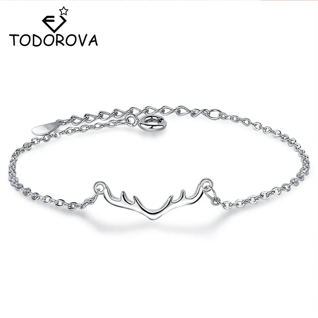 

Todorova Cute Sweet Little Deer Antler Bracelet Minimalist Animal Reindeer Bracelets for Women Charm Bracelets Jewelry Gifts