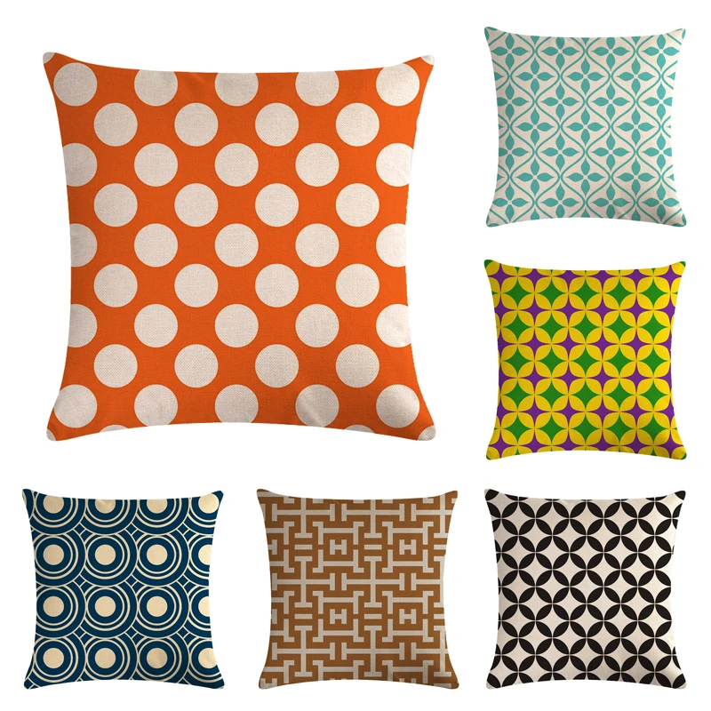 Colorful Geometry pattern Cushion cover Geometric Printed pillowcases
