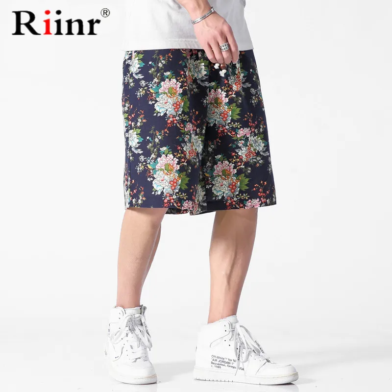 

2019 New Arrival Men Shorts Summer Fashion Street Style Flower Casual Shorts Mens Brand Cargo Shorts Male Plus Size