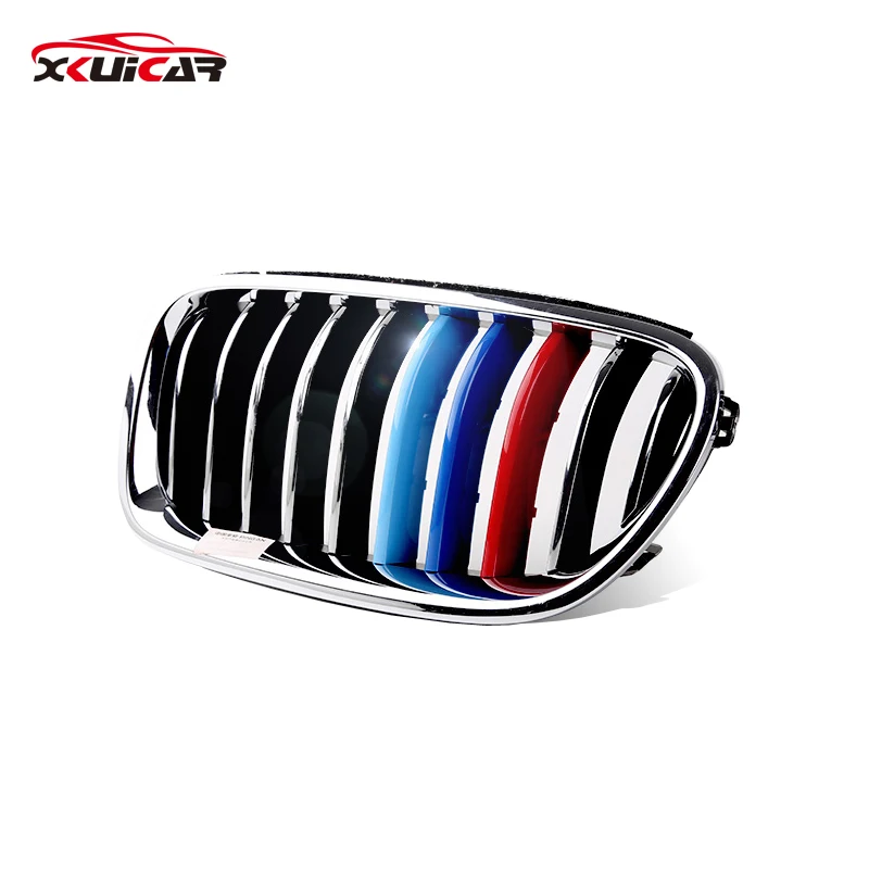 

3D Styling Car Front Grille Trim Sport Strips Cover Motorsport Power Performance Stickers For BMW 5 Series