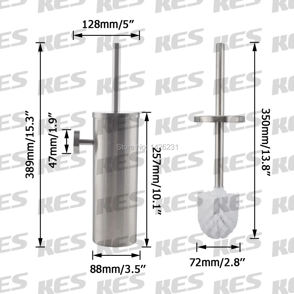 KES SUS 304 туалетная щетка из нержавеющей стали настенное крепление для хранения ванной комнаты современный стиль матовая отделка BTB260-2