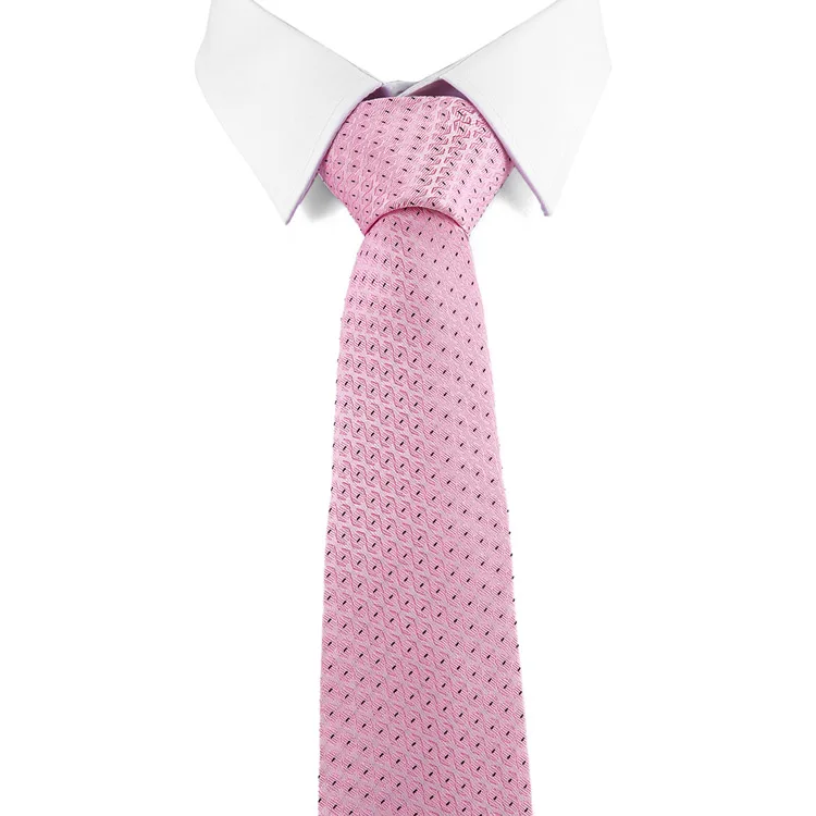 Шелк wovenJacquard галстуки для мужчин деловые свадебные костюмы 7,5 см Узкие галстуки с широкой шеей тонкие аксессуары Gravatas - Цвет: L121