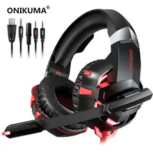 ONIKUMA K2A Gaming Headset Casque Stereo Over Ear Bass Headphone with Microphone LED Lights for PS4 Xbox One PC Smartphone ONIKUMA K2A Gaming Headset Casque Stereo Over Ear Bass Headphone with Microphone LED Lights for PS4 Xbox One PC Smartphone