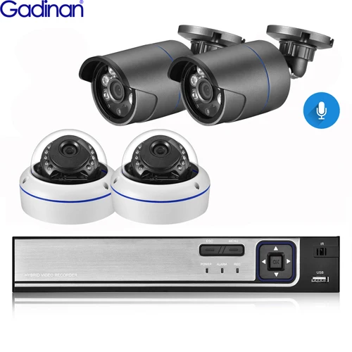 Gadinan 8CH 5MP NVR Kit H.265 3MP Audio IP Camera System Security Camera IR Outdoor Waterproof CCTV Video Surveillance NVR Set outdoor security cameras Surveillance Items