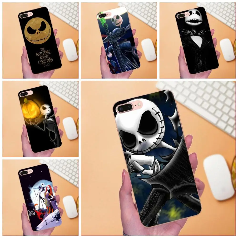 Модный чехол из ТПУ с кошмаром перед Рождеством для Apple iPhone X XS Max XR 4 4S 5 5C 5S SE 6 6S 7 8