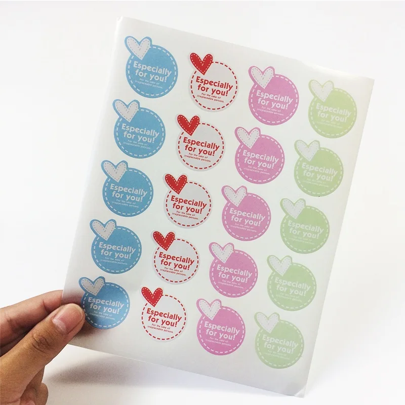 

200 Pcs/lot 'Especially for you' Kraft Seal Sticker Lable Gift Decor Stickers Bakery Cookie Packaging Bag Paper Seal Labels